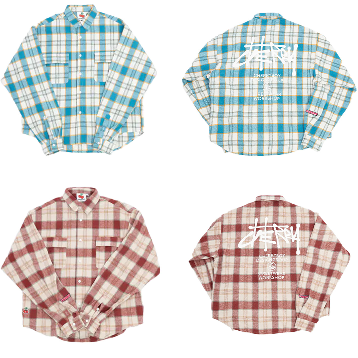 CHERRYBOY BLUE FANNEL SHIRT【CB24028】