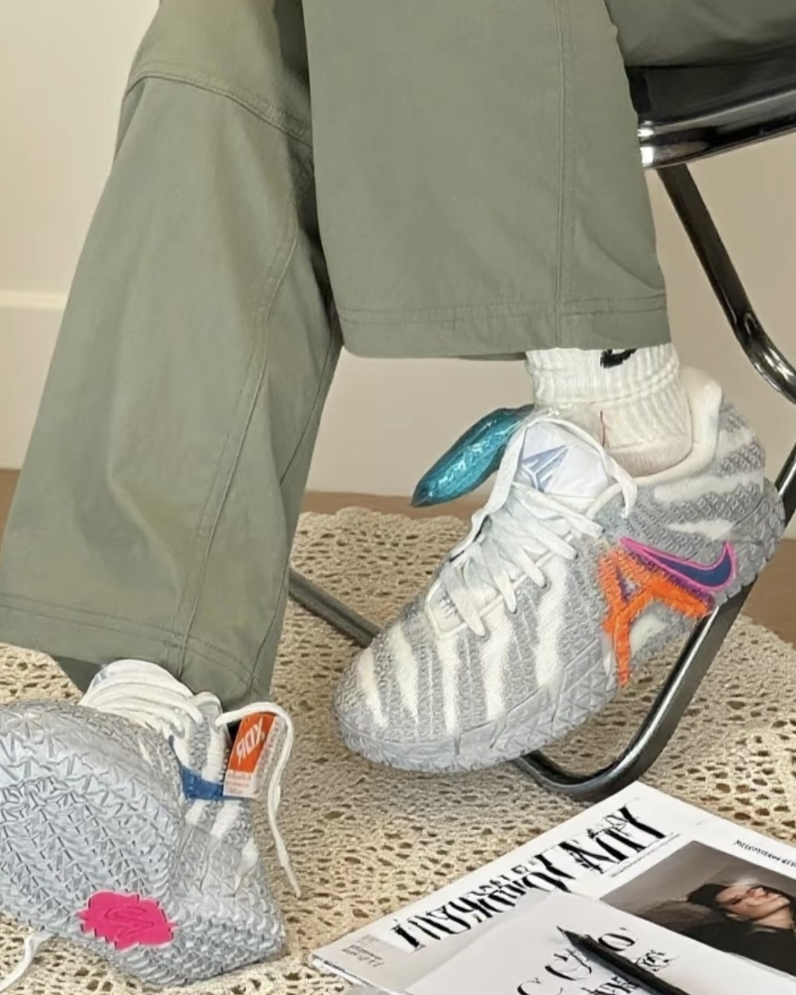 NIKE JA 3 GS "Light Show" 灰白 大童鞋 女鞋  籃球鞋