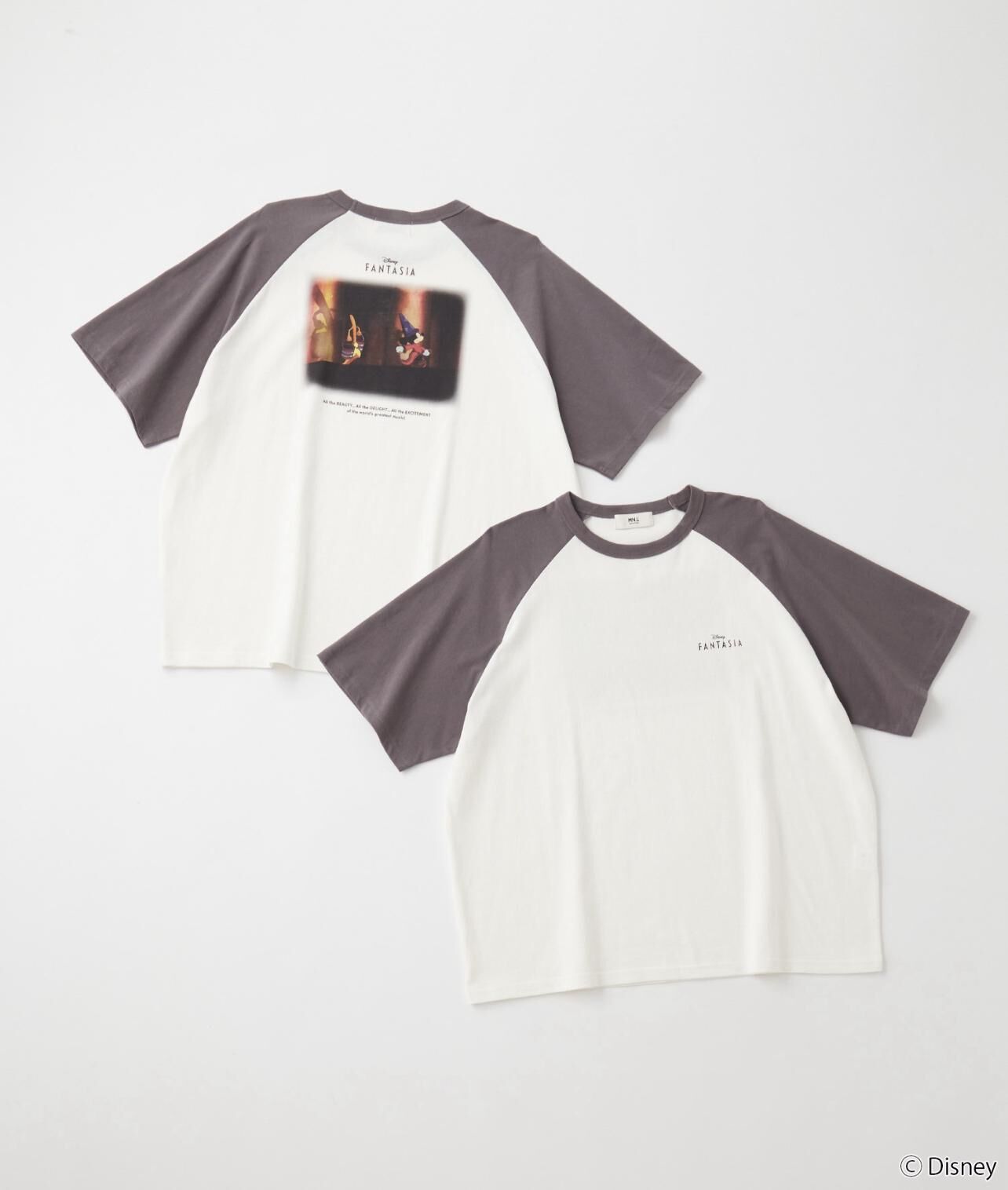 【預購】JN082712 Disney 圖案印花拼色短袖上衣(FREE SIZE)