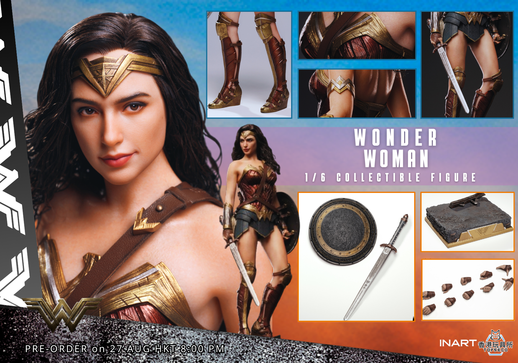 INART -《蝙蝠俠對超人：正義曙光》- 神奇女俠 1/6 珍藏人偶 INART – BATMAN V SUPERMAN DAWN OF JUSTICE WONDER WOMAN 1/6 COLLECTIBLE FIGURE 國內版