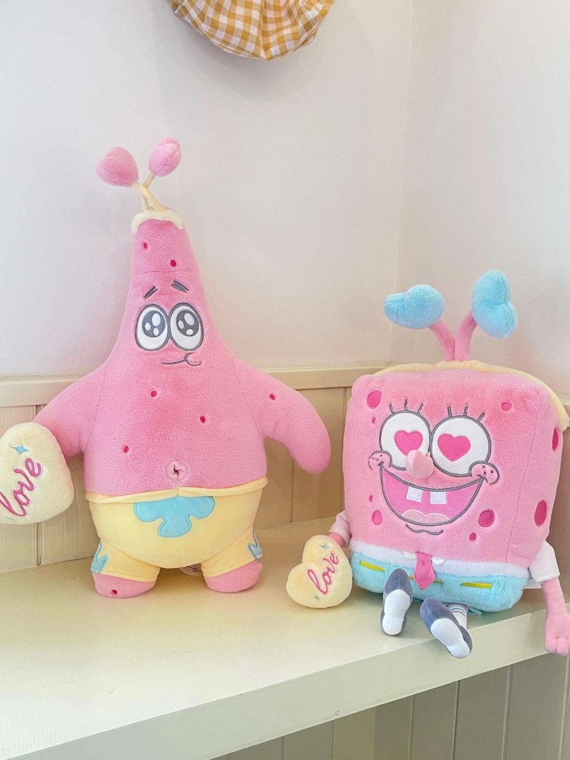 <七夕限定> 海綿寶寶 派大星 毛絨公仔 粉色