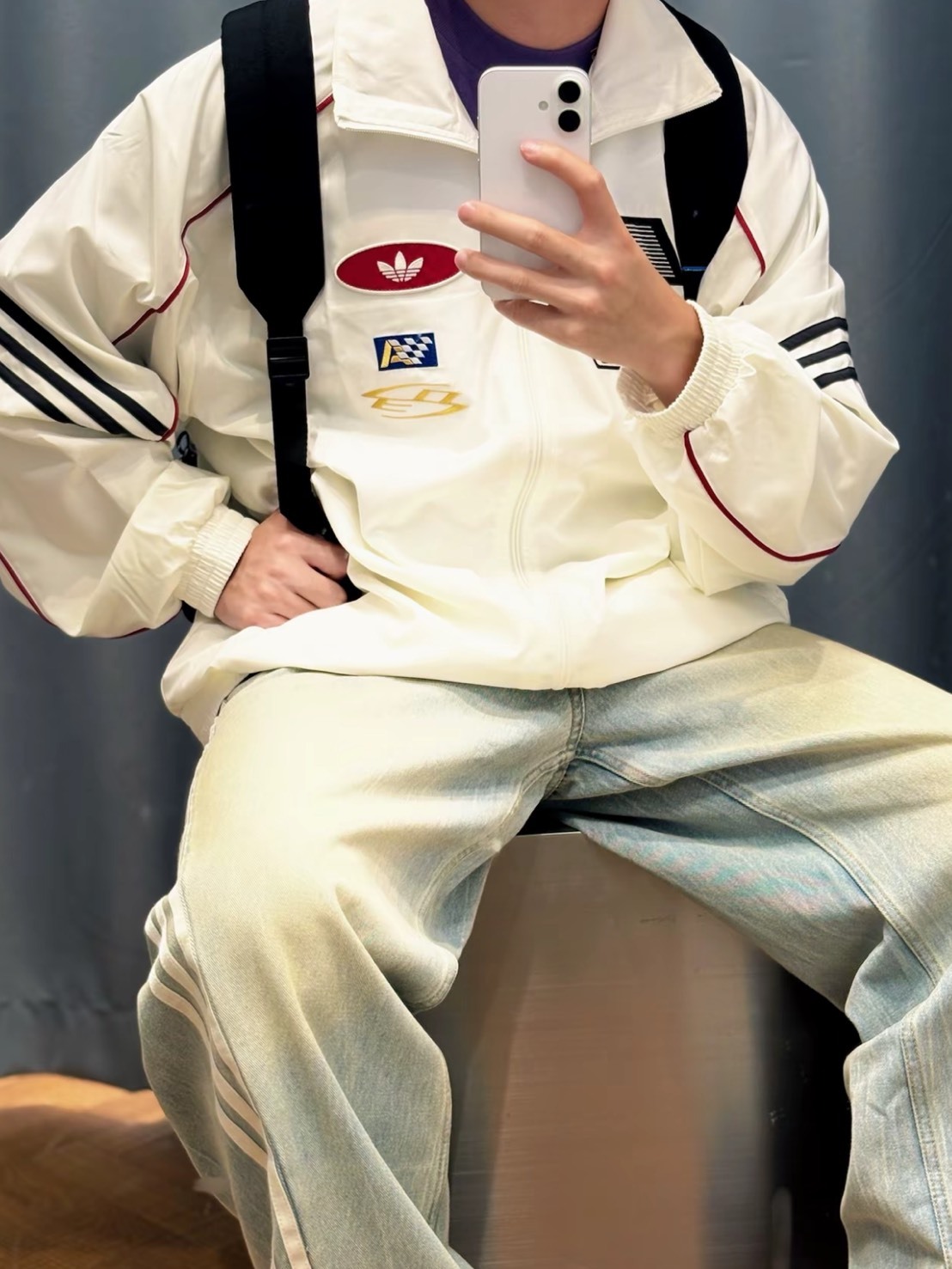 ADIDAS ORIGINALS SS25 MOTO 賽車風 立領外套