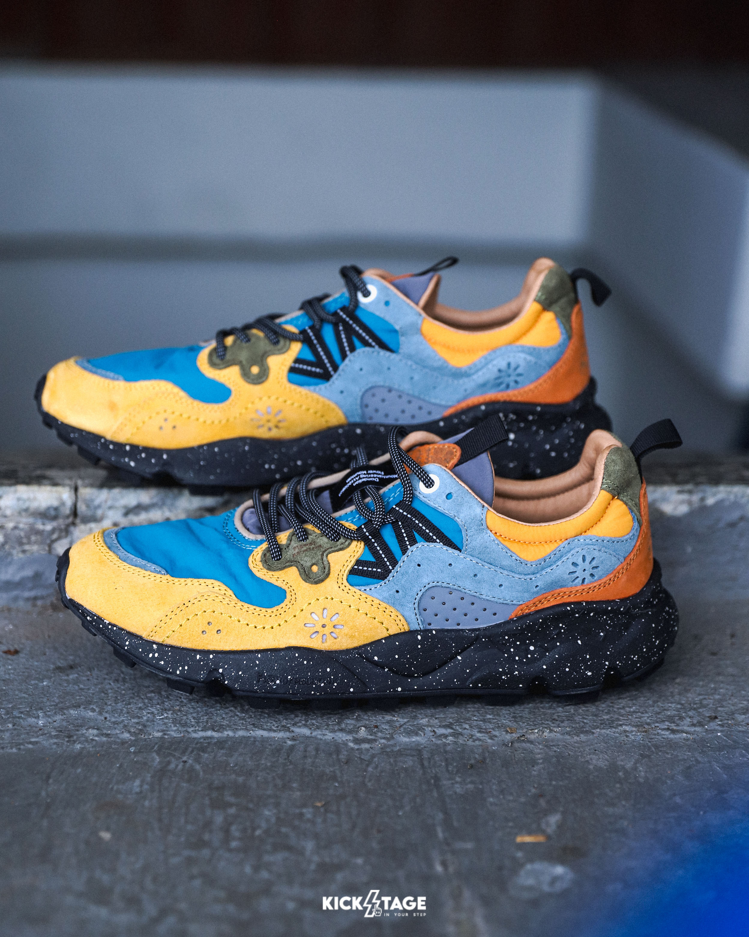 男鞋 Flower MOUNTAIN 山霧花野 YAMANO 3 山野3 橘色 戶外 皮革 多層次拼接 軟木鞋墊 耐磨橡膠大底 休閒鞋【FM2589216】