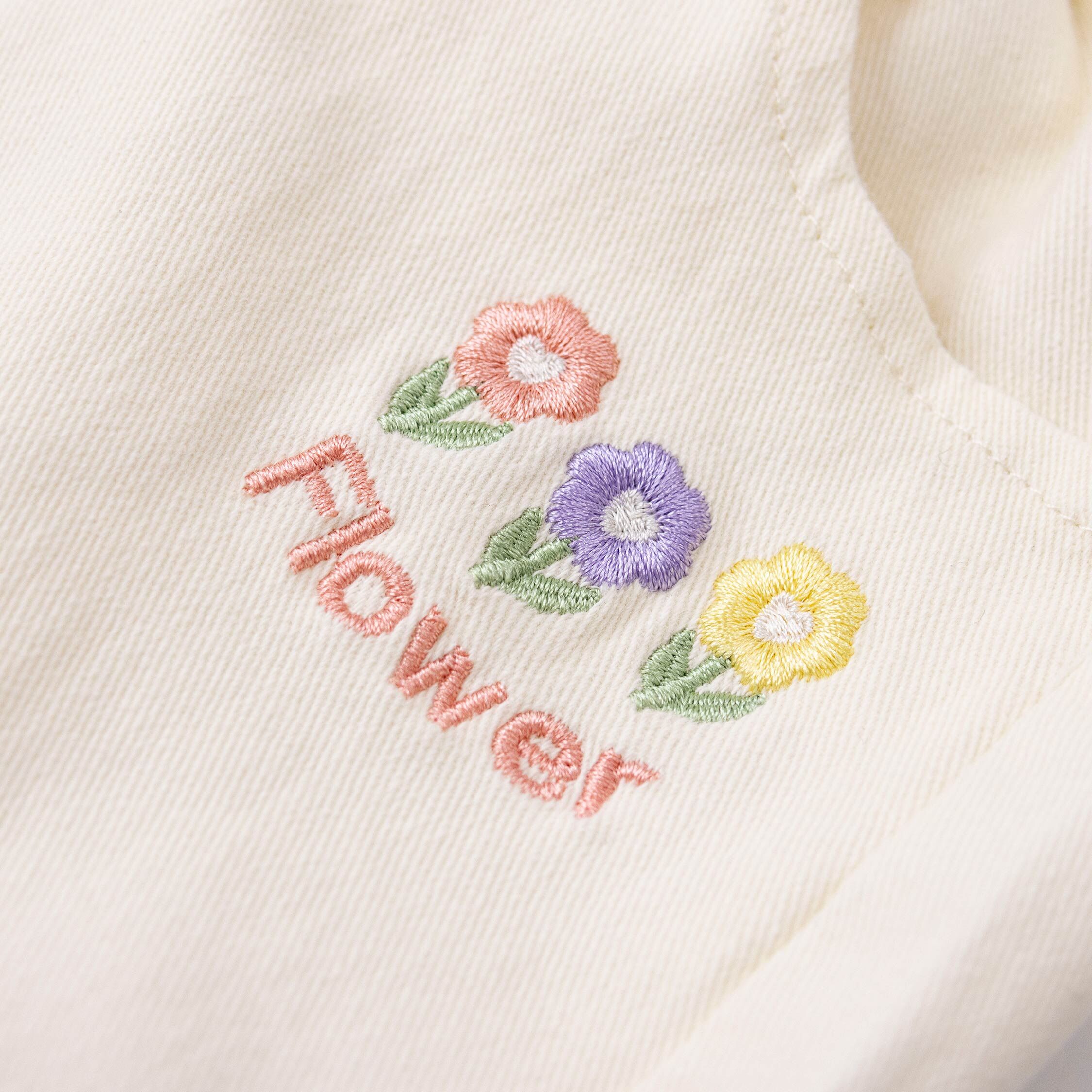 【H55300】繽紛三朵小花棉質休閒褲