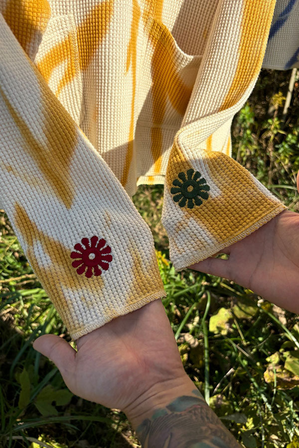 CALYPSO - 扎染針織上衣（暖黃）