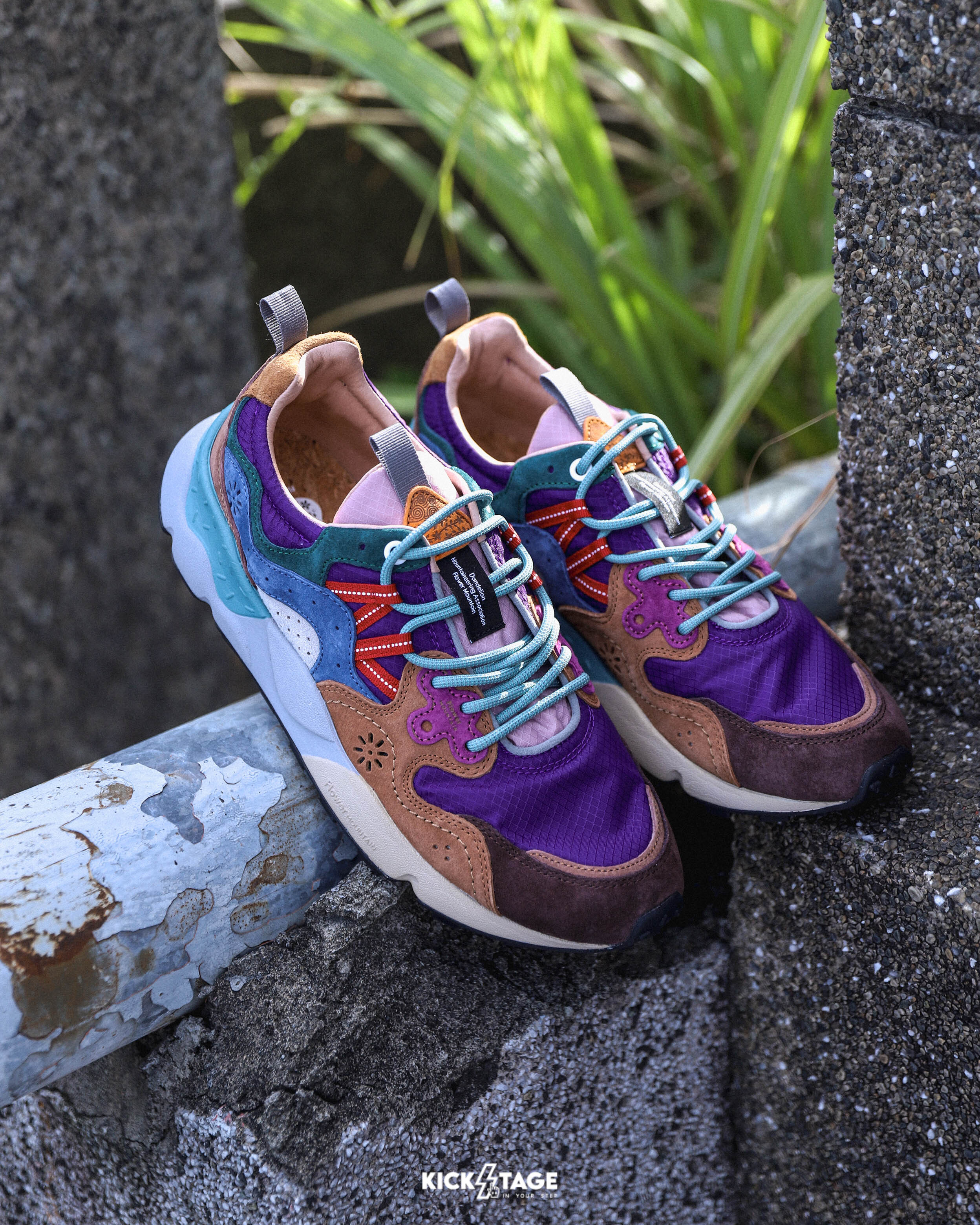 男鞋 Flower MOUNTAIN 山霧花野 YAMANO 3 山野3 紫色 戶外 皮革 多層次拼接 軟木鞋墊 耐磨橡膠大底 休閒鞋【FM2589219】