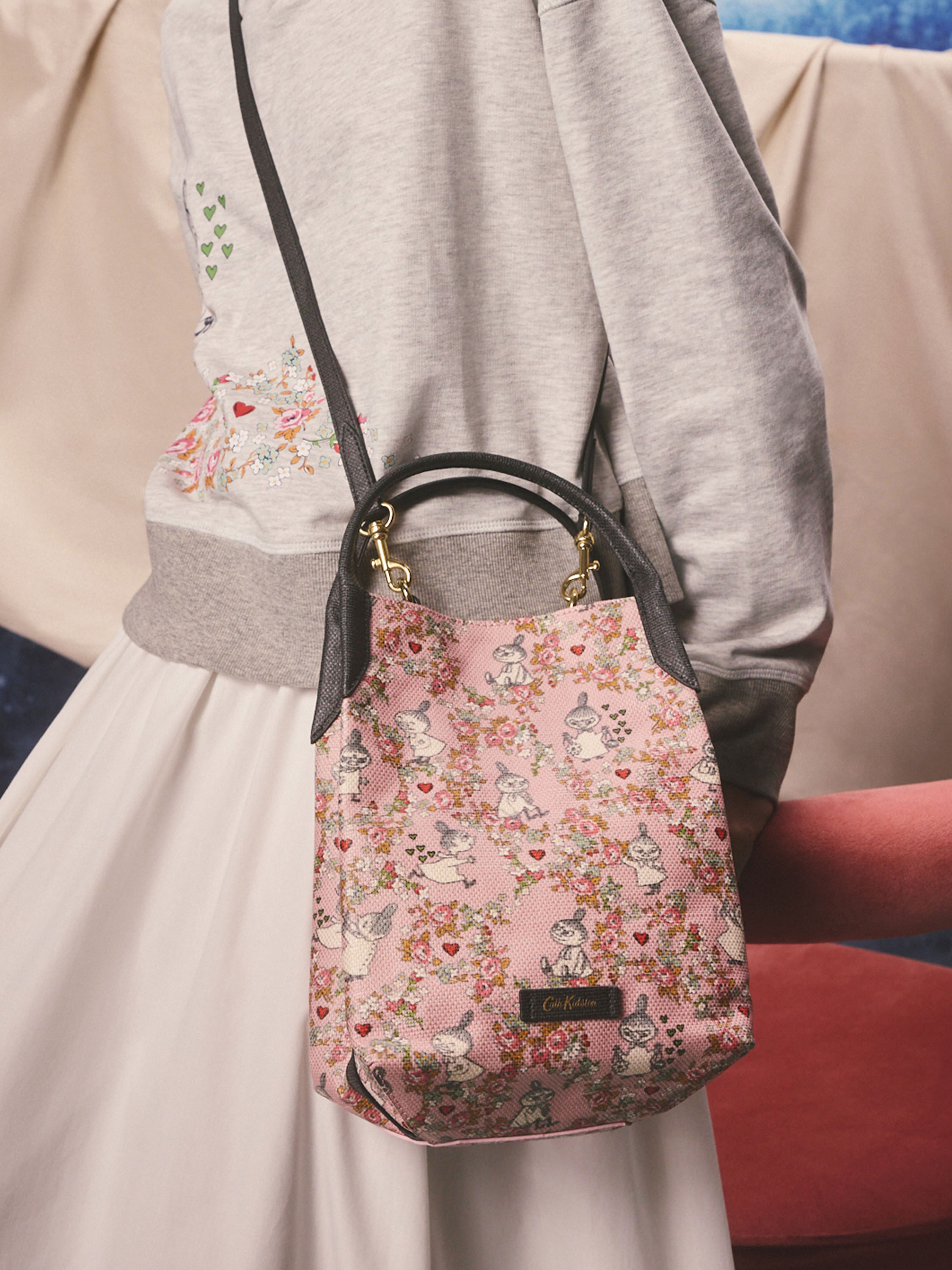 Little My Ditsy 斜背提把方形水桶包