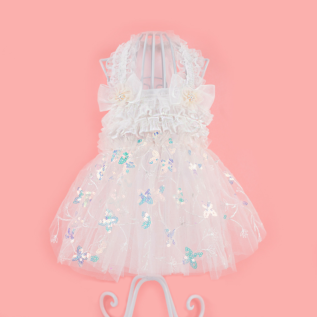 【S~4XL】Butterfly Sequins Tent Dress