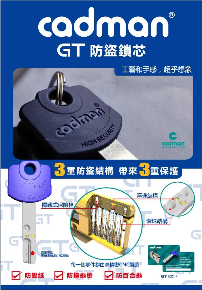 cadman gt 鎖芯