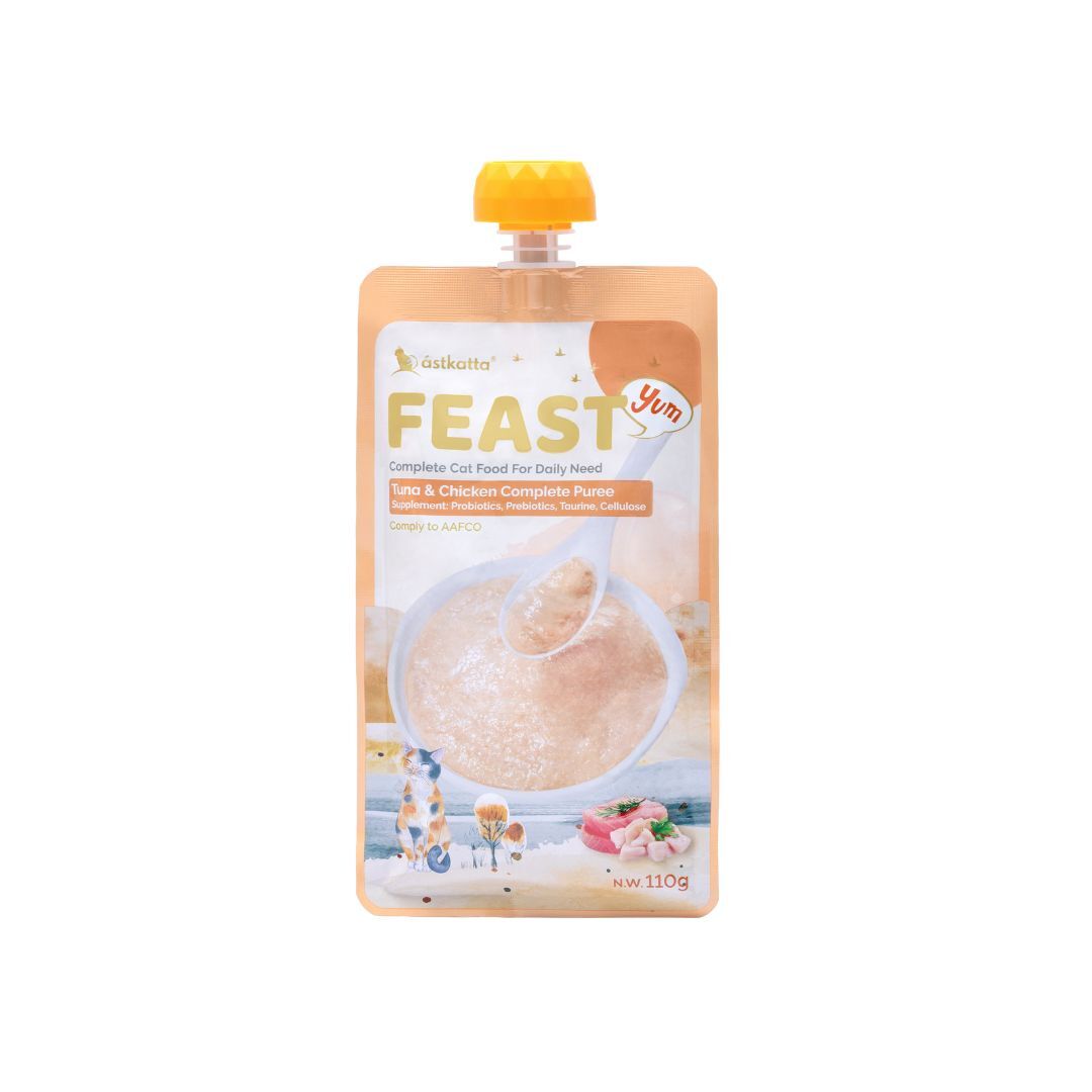 Astkatta FEAST 鮮肉盛宴營養主食包 - 白鰹吞拿&雞肉 110g (Exp: Apr-2027)
