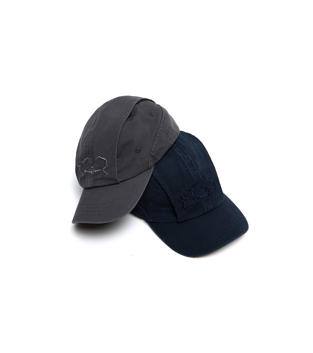 nozzle quiz®｜Dst. Split Cap (Washed Grey/Washed Blue)