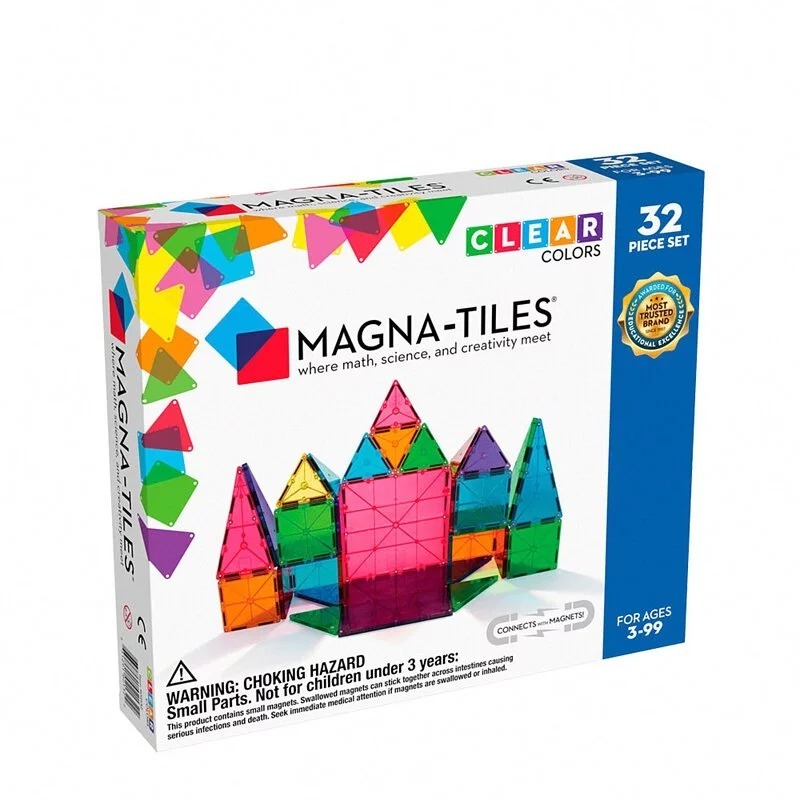 Magna-Tiles®彩色透光磁力積木32片