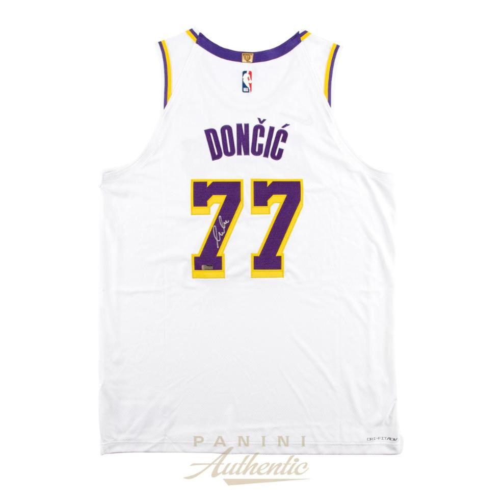 Luka Doncic Autographed Los Angeles Lakers White Association Edition Authentic Jersey