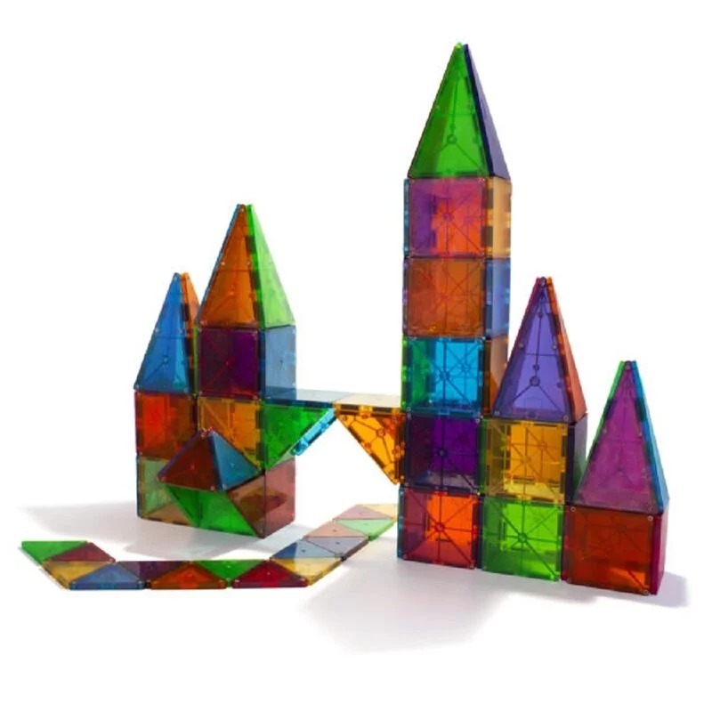 Magna-Tiles®彩色透光磁力積木100片