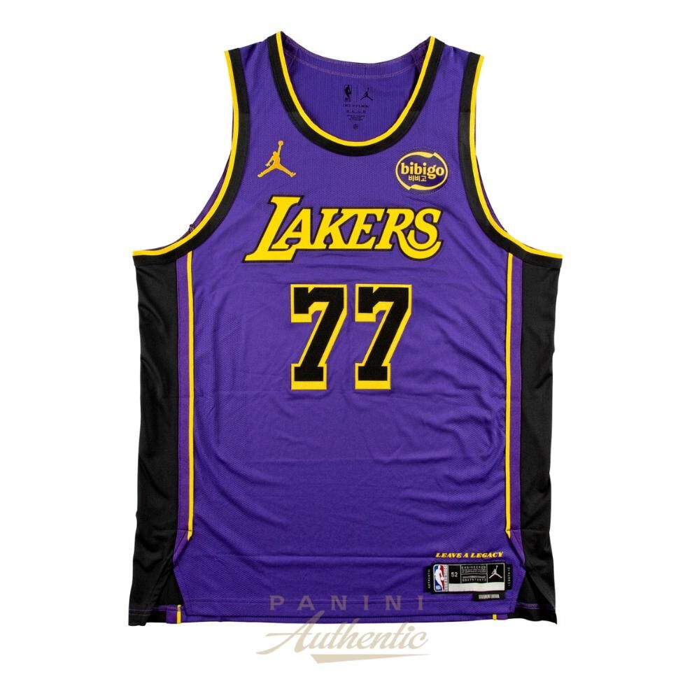 Luka Doncic Autographed Los Angeles Lakers Purple Statement Edition Authentic Jersey