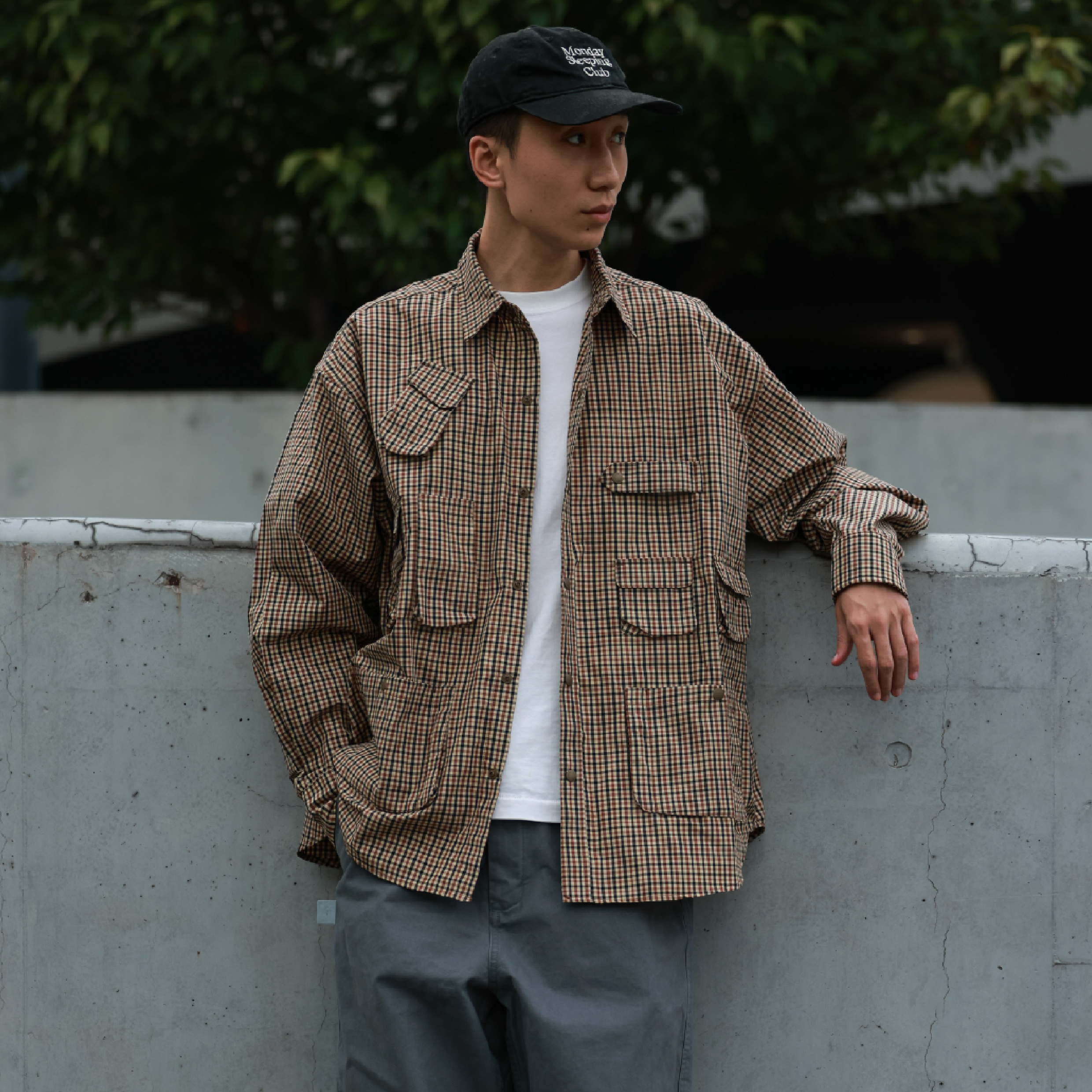 PIN SKTBS Check Pocket Shirt 格紋多口袋 長袖襯衫 [P-S05]