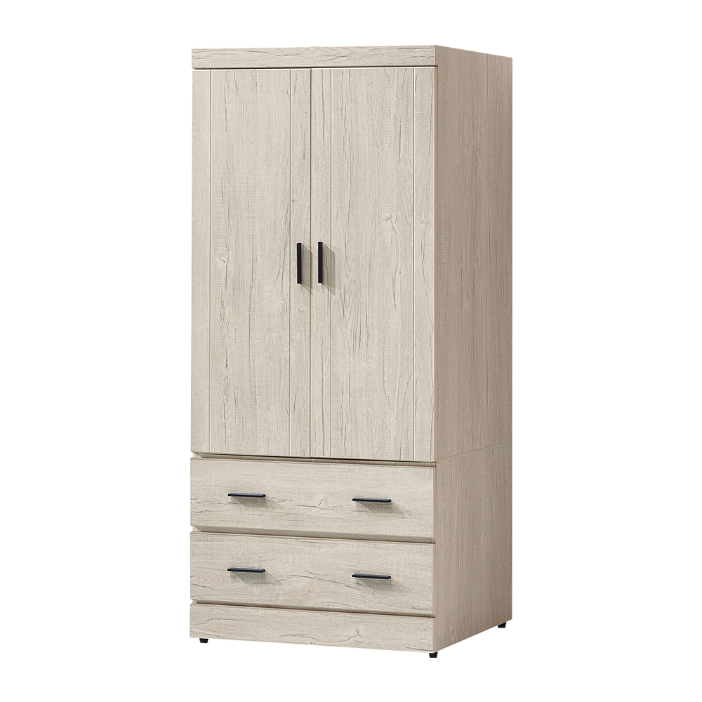 貝羅2.8尺二門二抽衣櫃