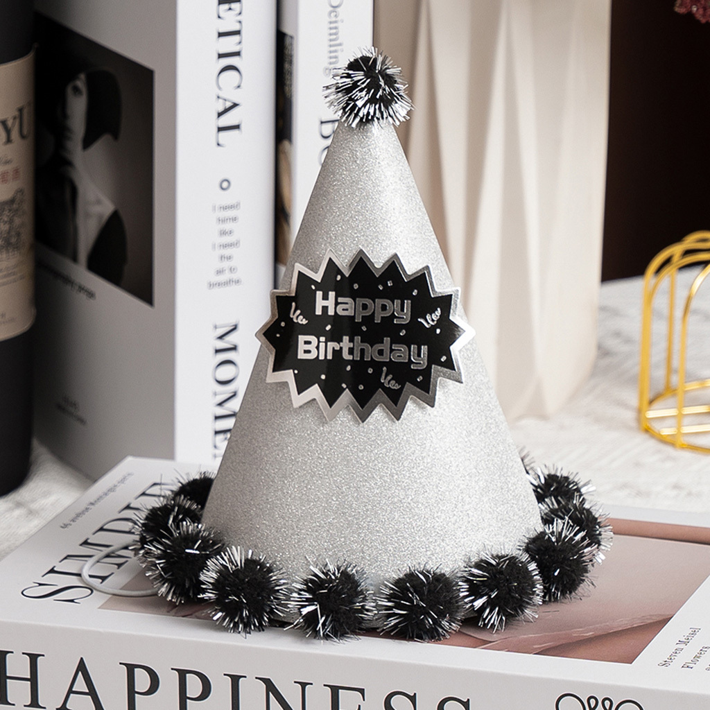 生日帽丨閃亮毛球款