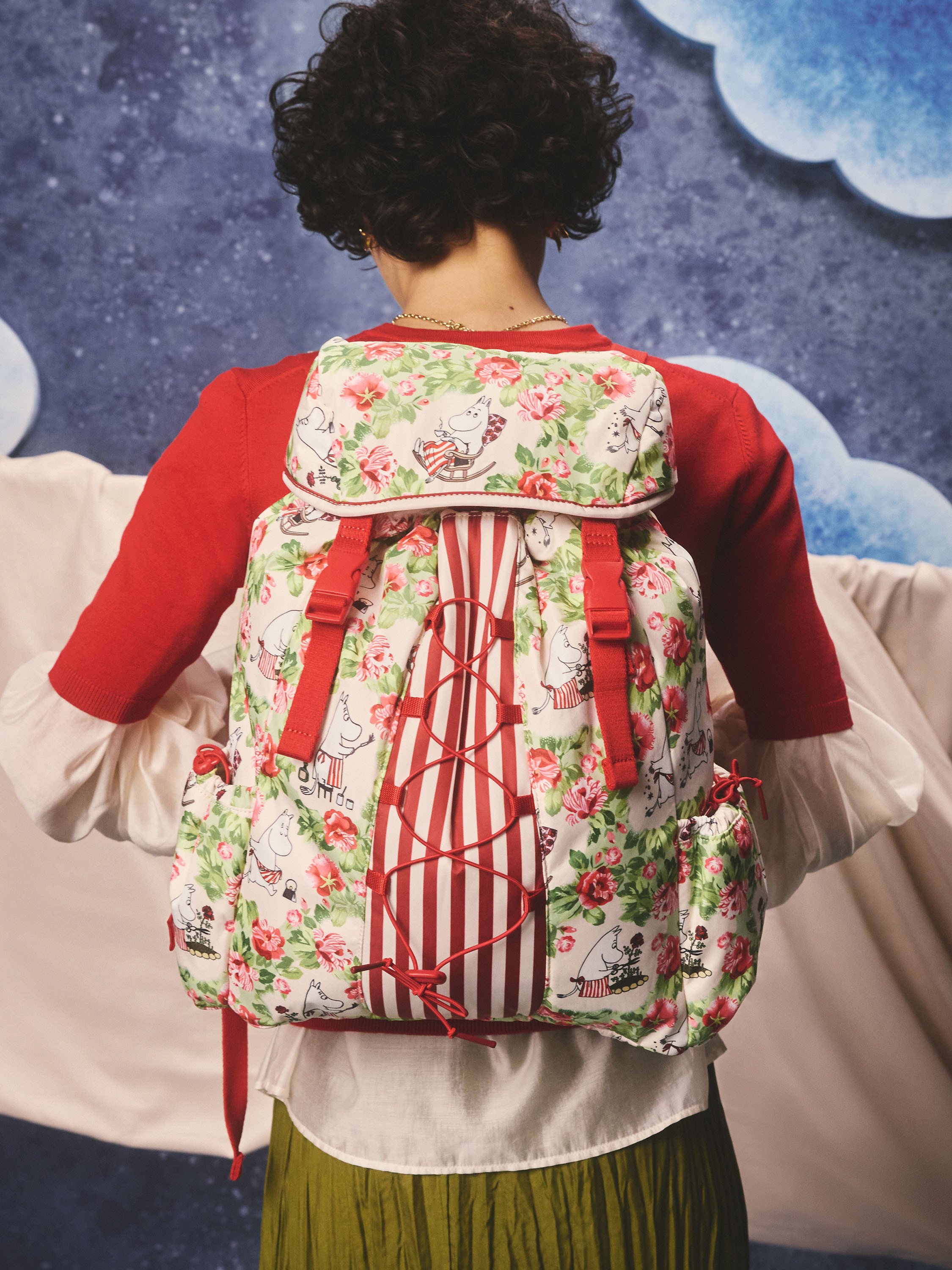 Moomin Mamma 多口袋掀蓋後背包