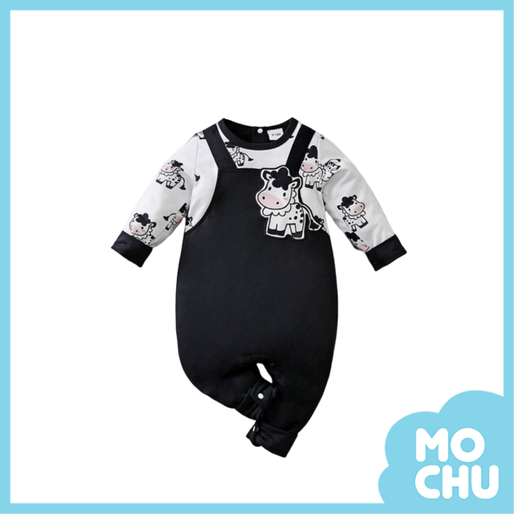 奶牛長袖連身衣