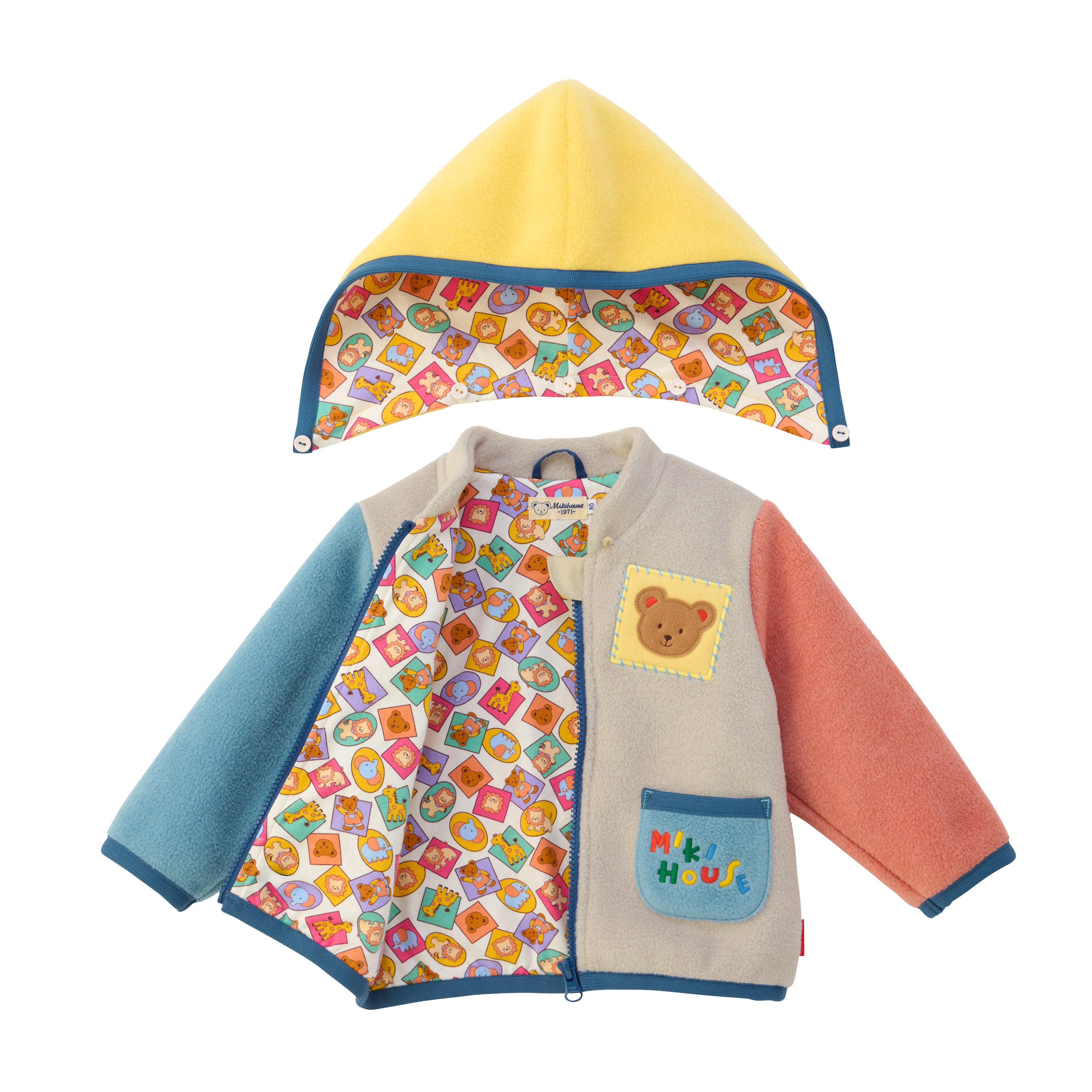 MH 拼接顏色絨面外套