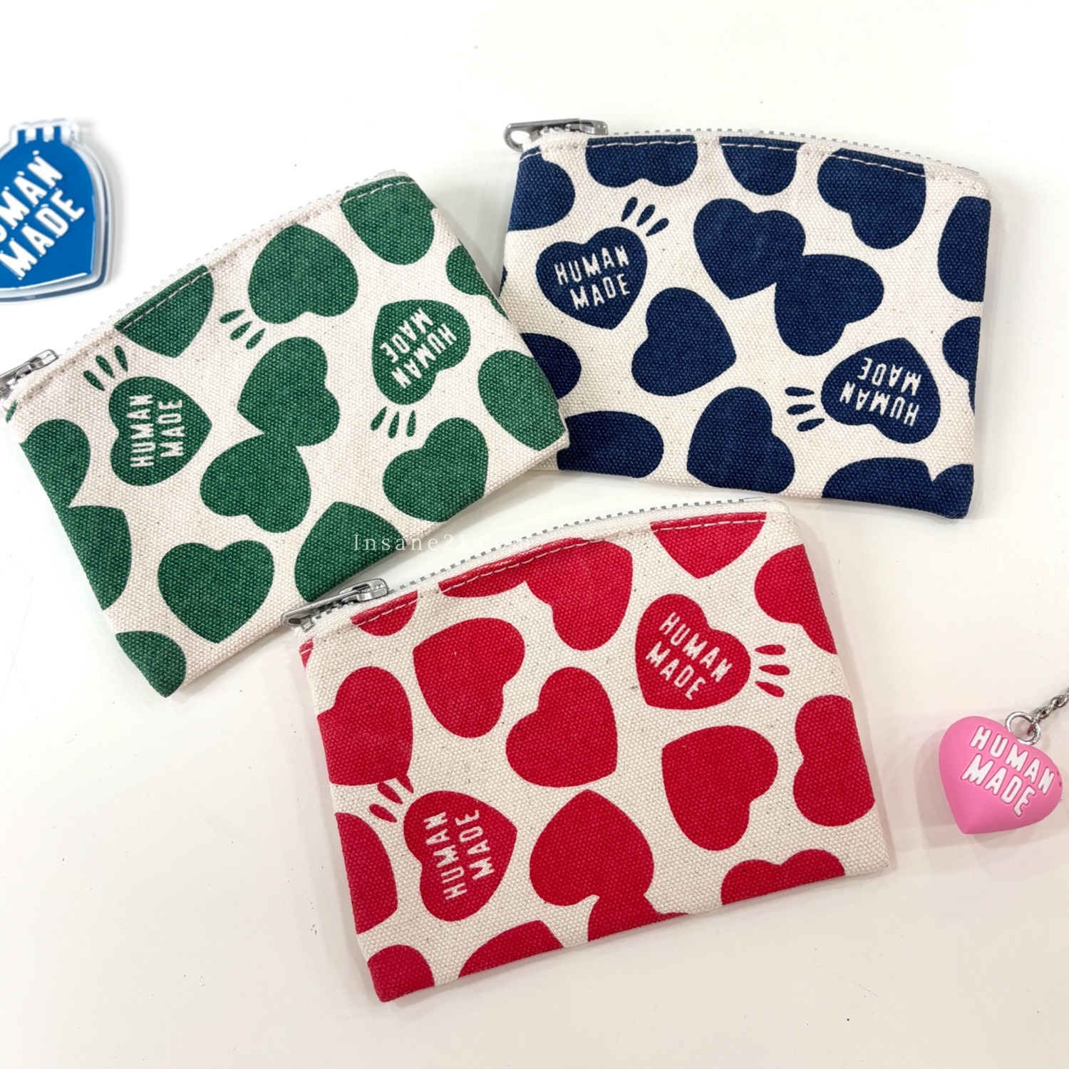 HUMAN MADE 滿版愛心卡包 經典LOGO 小零錢包