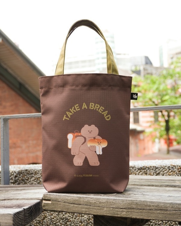 小黃間｜防潑水手提袋｜熊熊珍奶