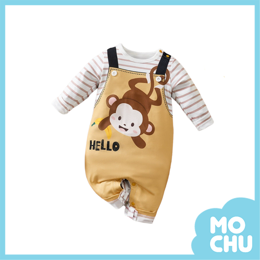 捲尾猴長袖連身衣