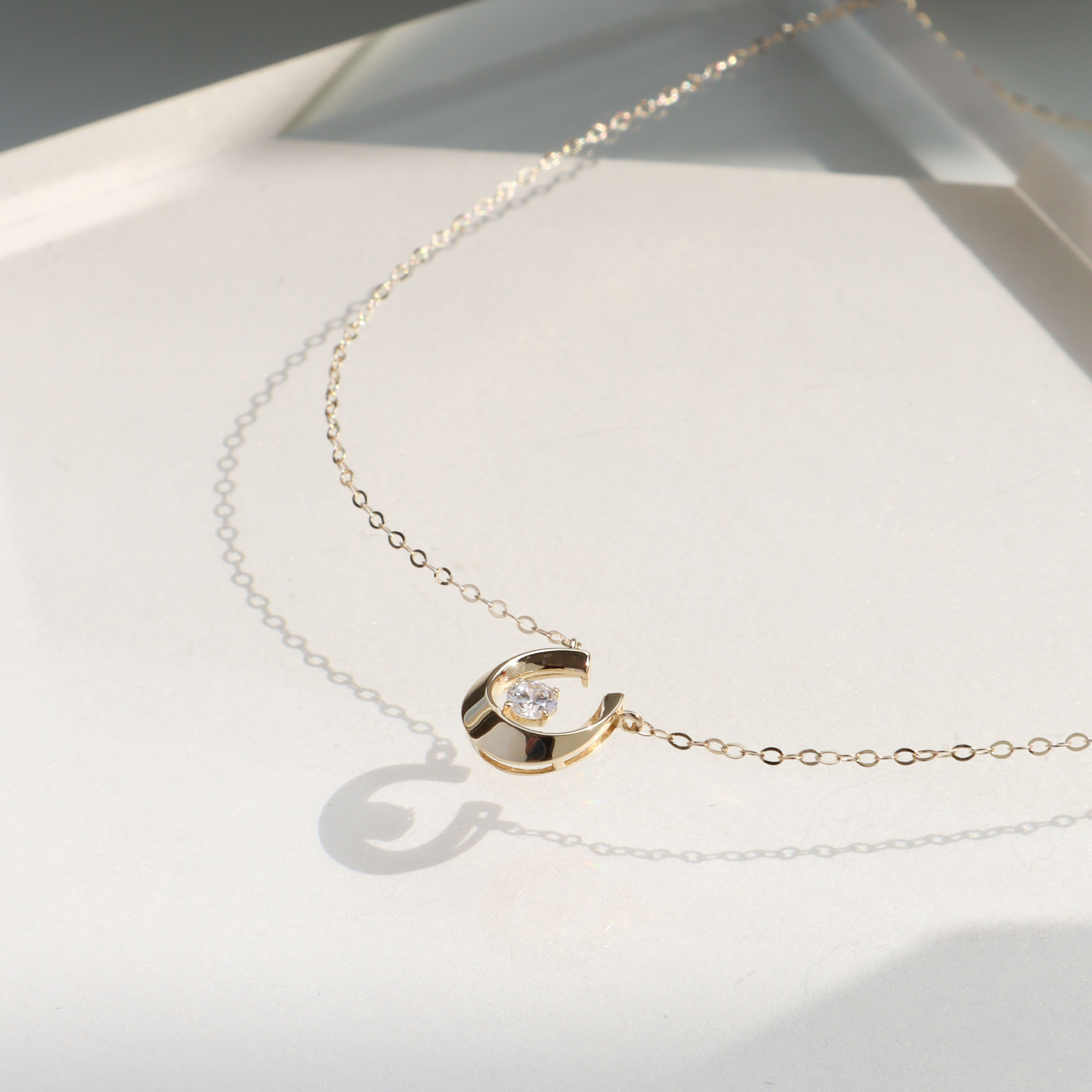 10K/幸運耀光馬蹄項鍊