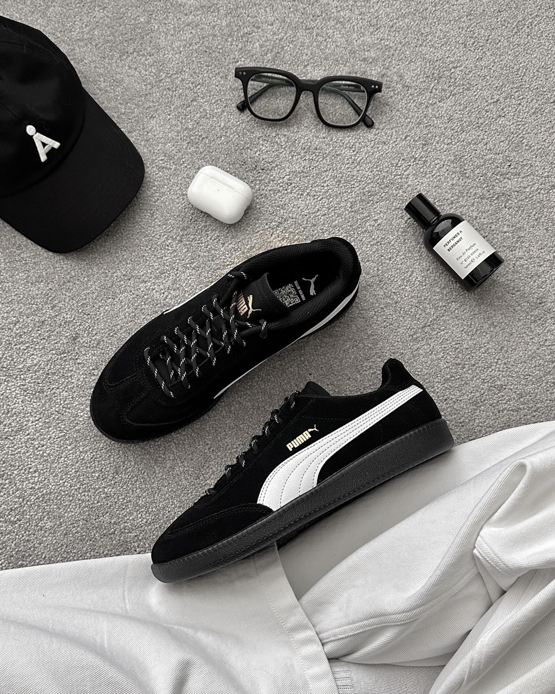 <高級感>Puma 9-T suede 復古底 麂皮 德訓鞋 黑色