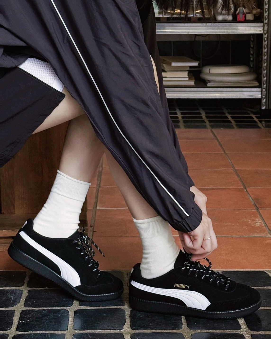 <高級感>Puma 9-T suede 復古底 麂皮 德訓鞋 黑色