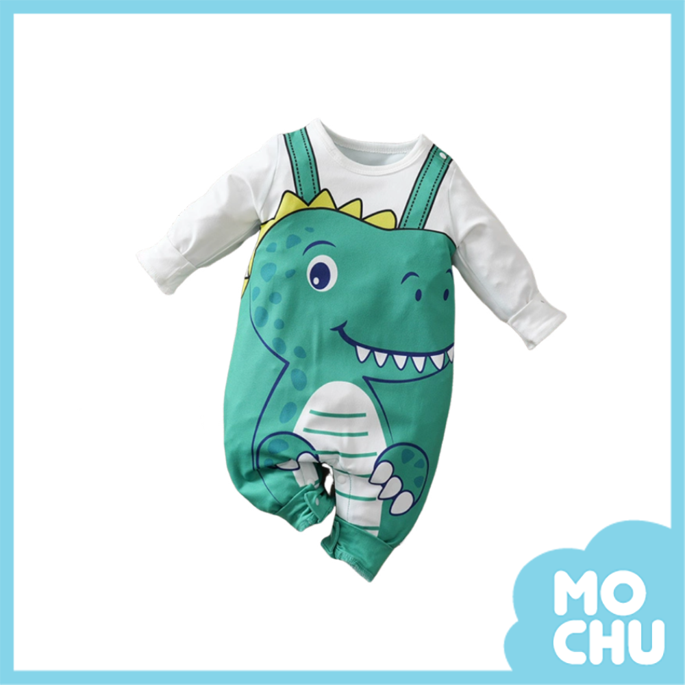 綠恐龍長袖連身衣