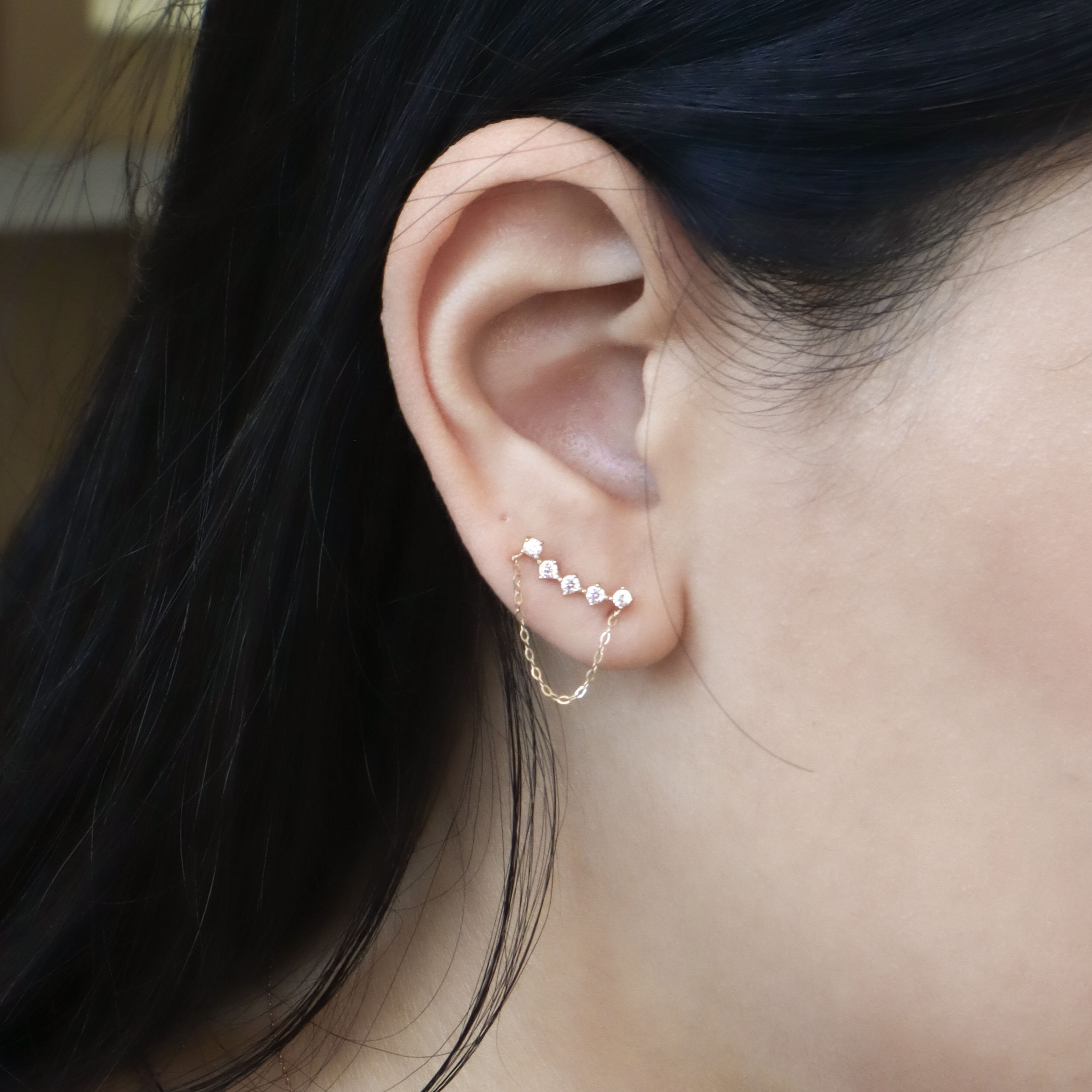 10K/點點星辰垂墜耳環