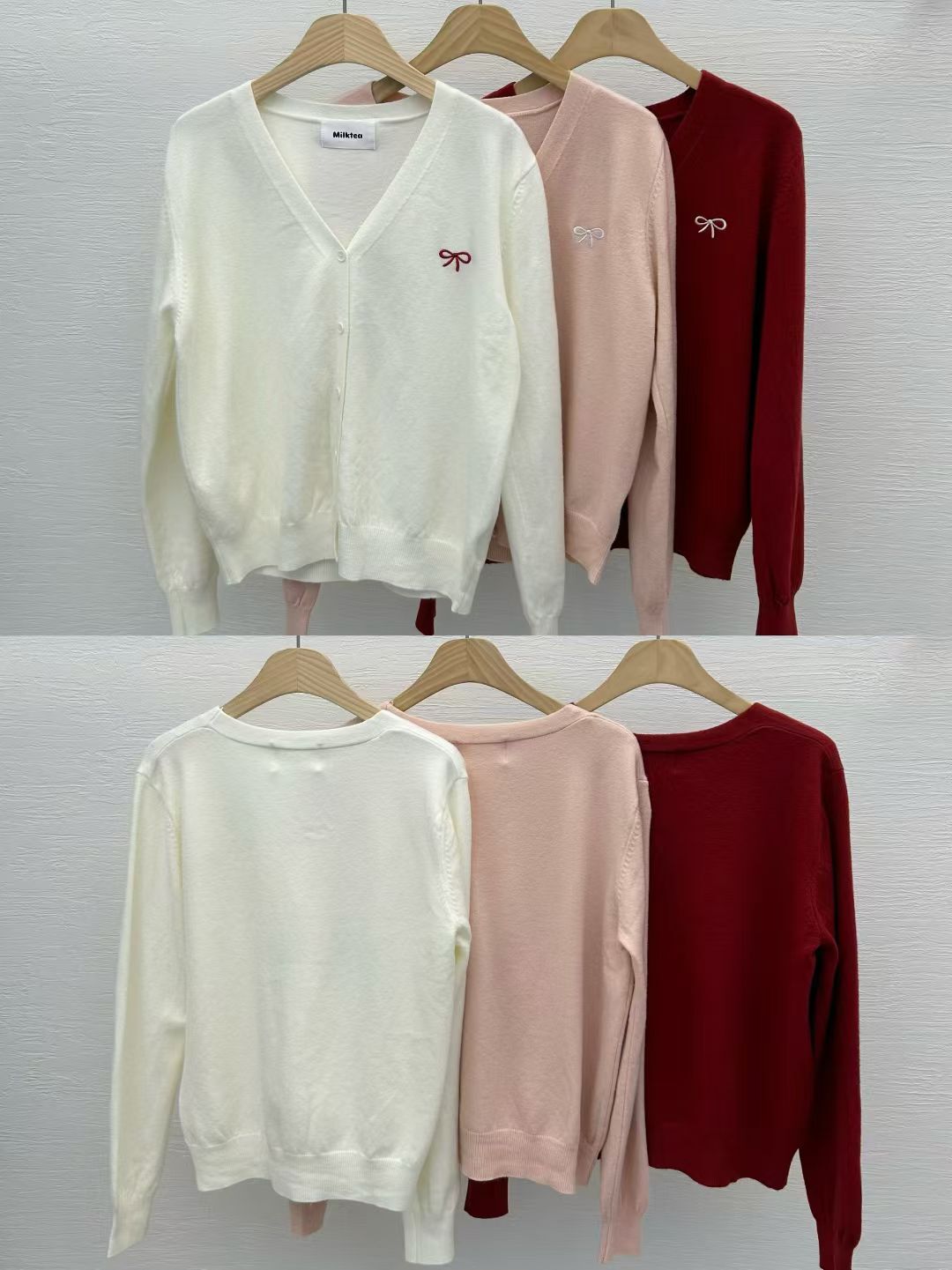 MI5012 小蝴蝶結刺繡針織外套