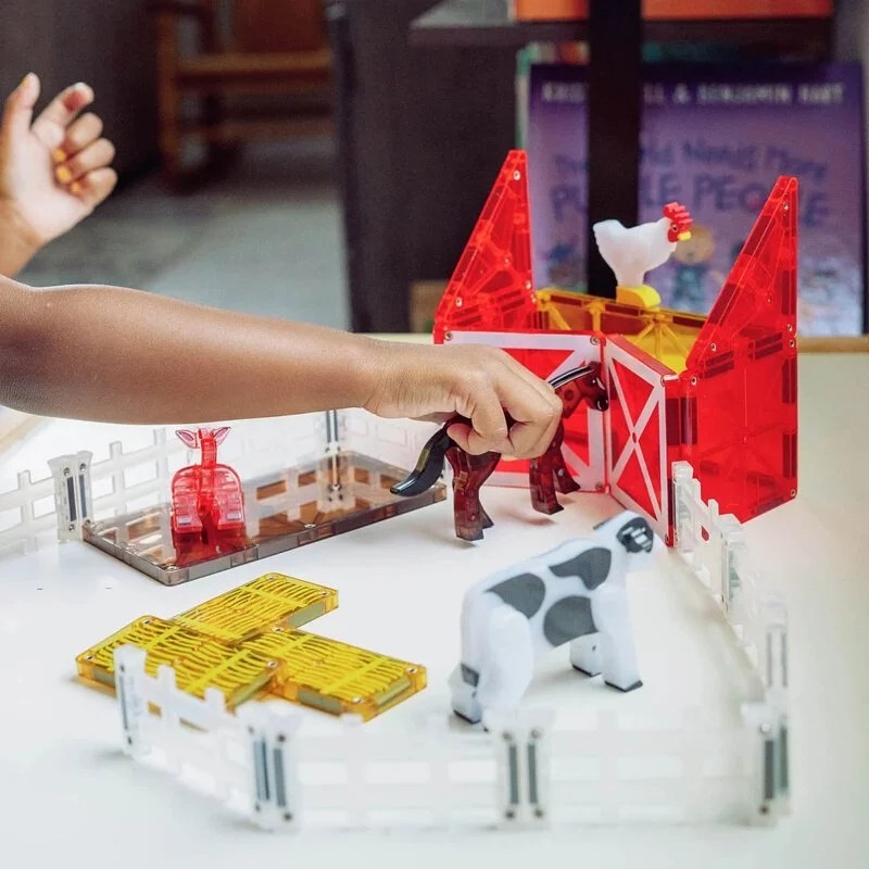 Magna-Tiles®磁力積木25片-農場動物