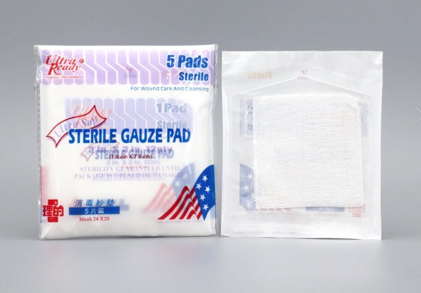 理的 - 消毒紗墊 3" (7.6 x 7.6cm) 5 片獨立包裝