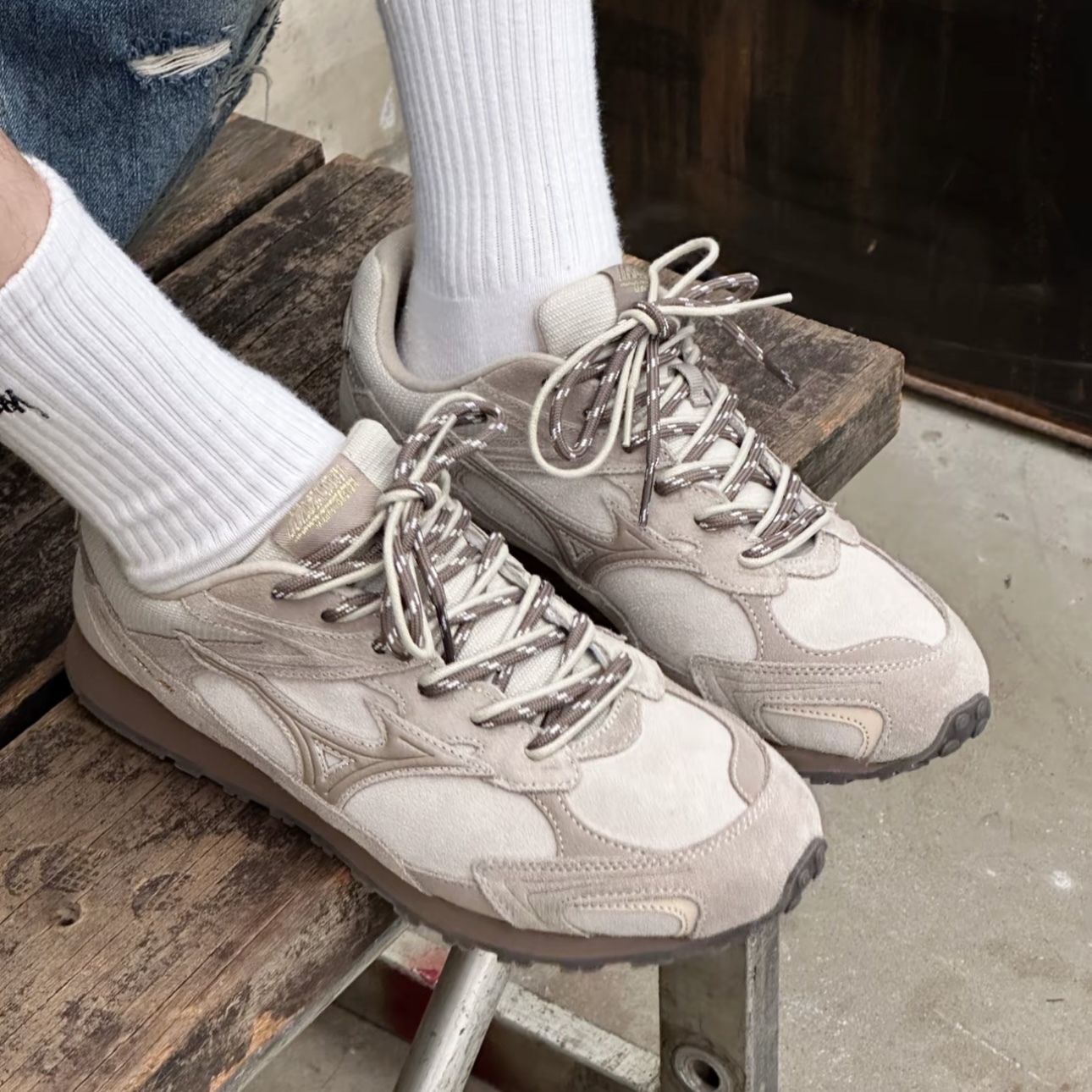 MIZUNO LG 60S 2K 砂陶金 雙鞋帶 復古 德訓鞋 中性鞋款 美津濃 D1GH242107