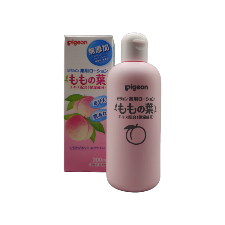 Pigeon Baby Peach Leaf Essence Lotion (Peach Water) 200ml | Natural Moisturizing Anti-Heat Rash Baby Skin Care Lotion
