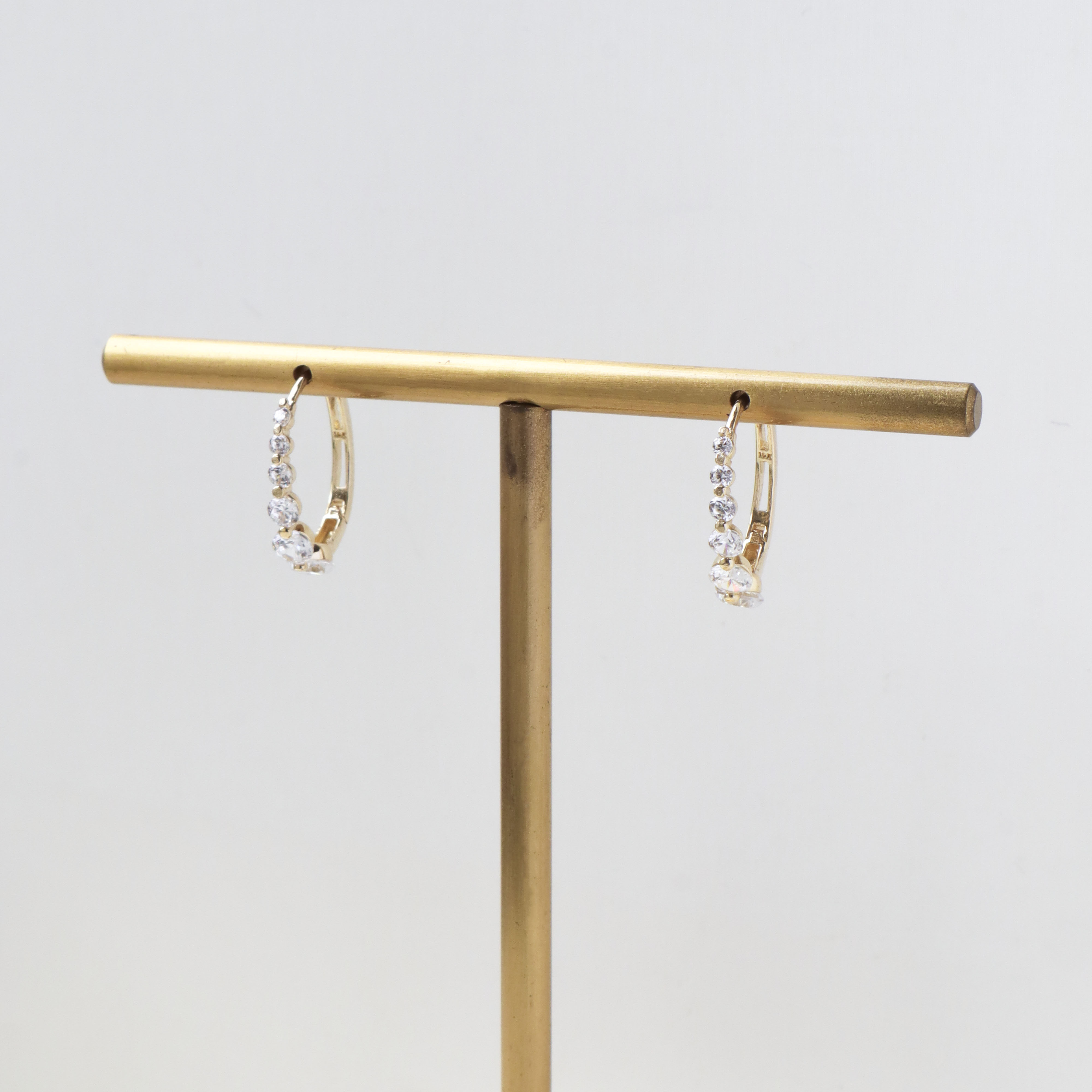 10K/閃爍光芒圈式耳環