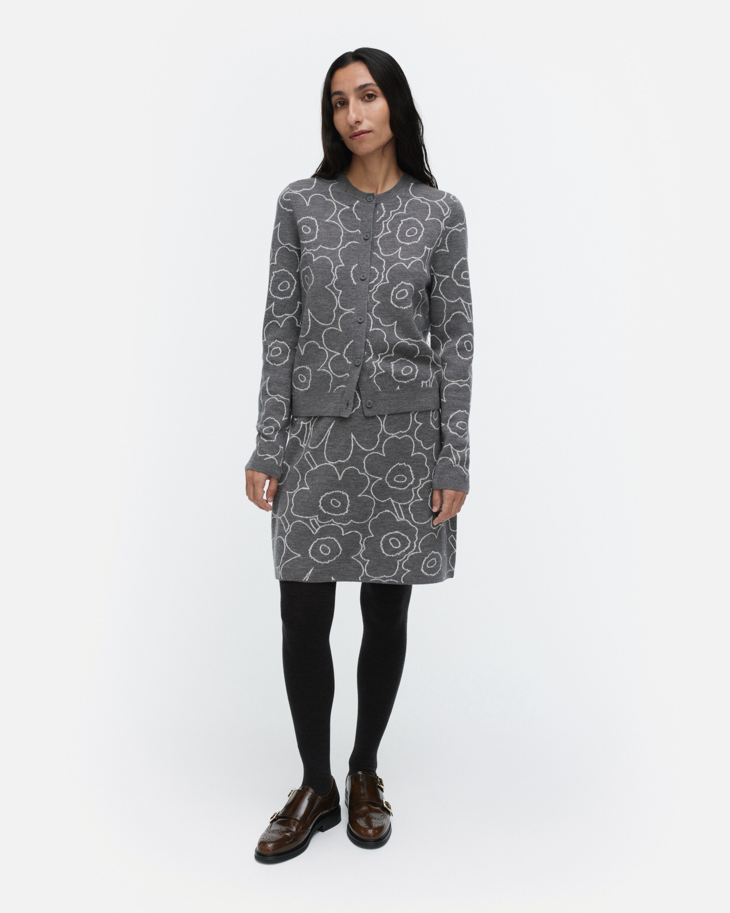 VAPAUS PIIRTO UNIKKO 印花羊毛短裙