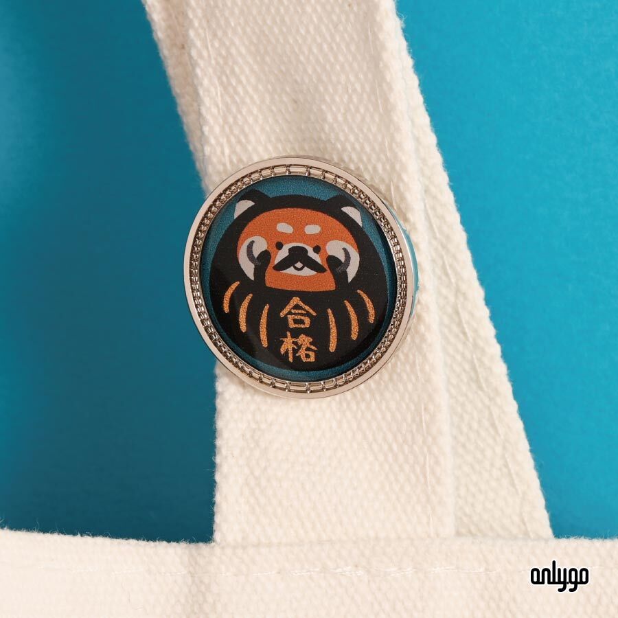 達磨開運バッジ｜合格レッサーパンダ