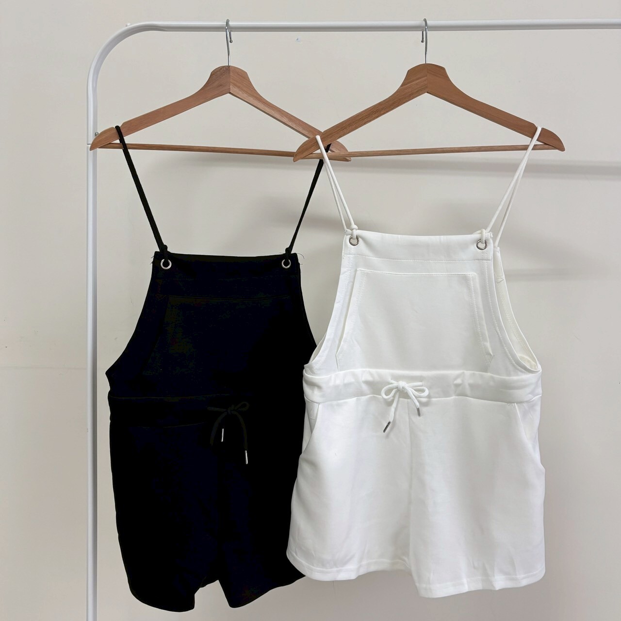 綁繩太空棉吊帶褲 (現貨)