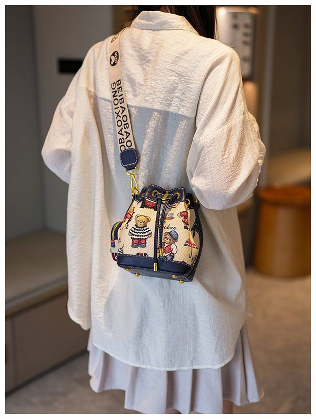 NEW 歐洲風附零錢包熊熊水桶包-現貨