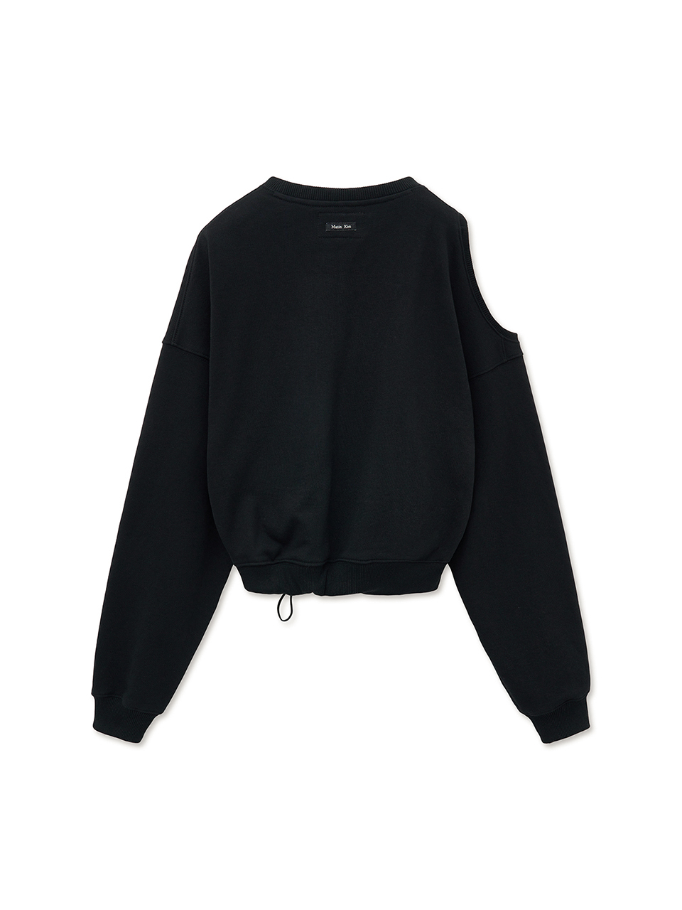 挖肩造型大學T 黑色