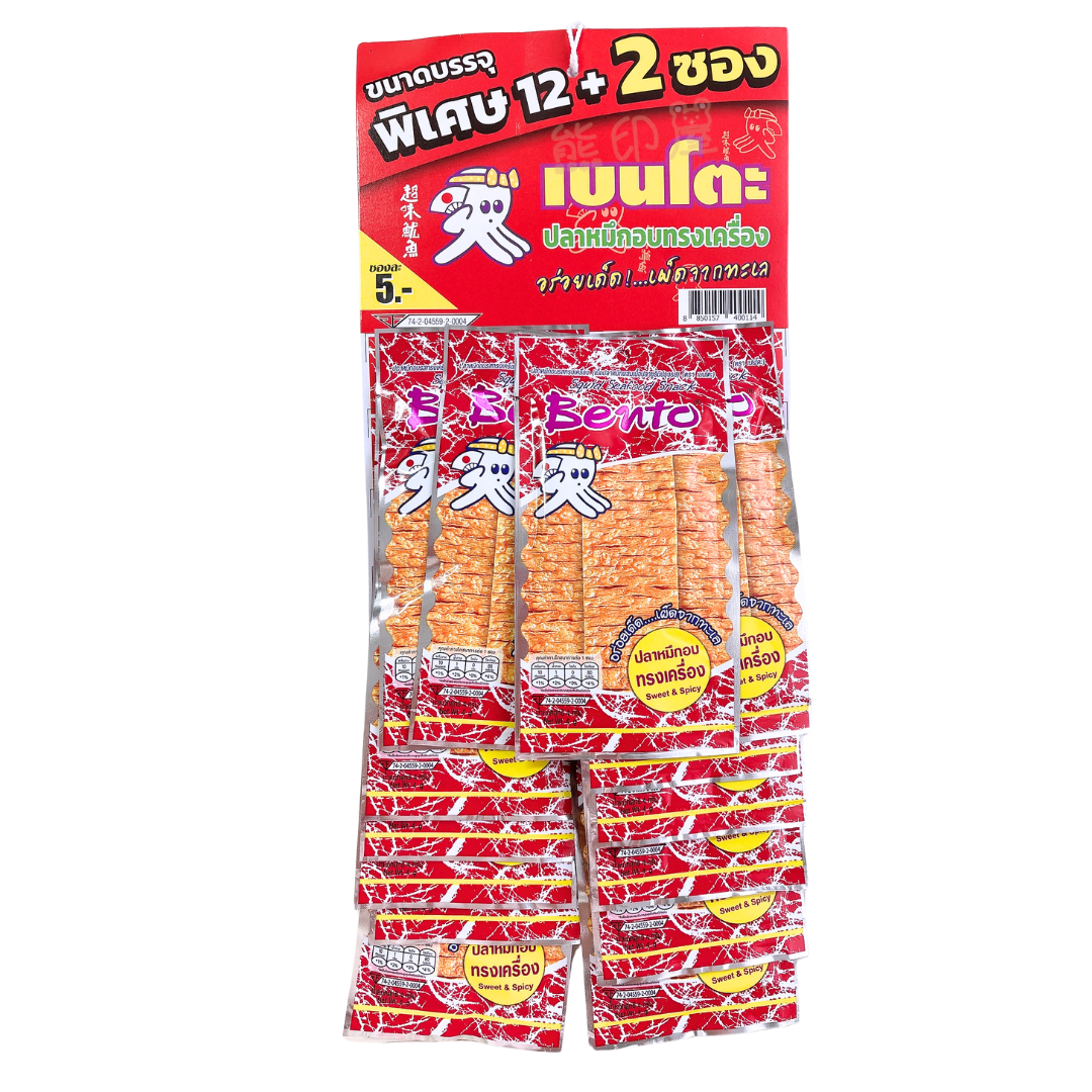 Bento超味魷魚(甜辣)(紅) (12+1包*4g) (新舊包裝 隨機發貸)