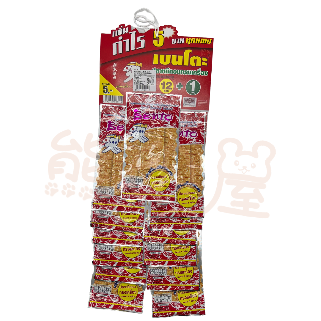 Bento超味魷魚(甜辣)(紅) (12+1包*4g) (新舊包裝 隨機發貸)