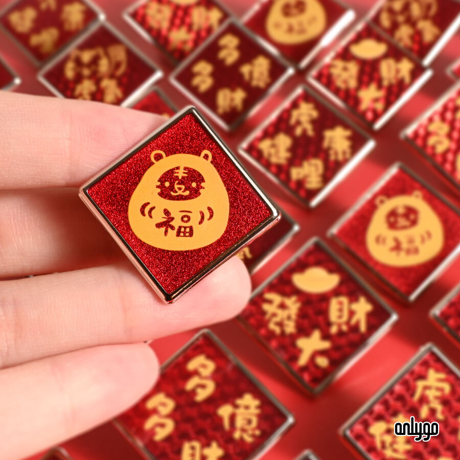 福気だるまバッジ