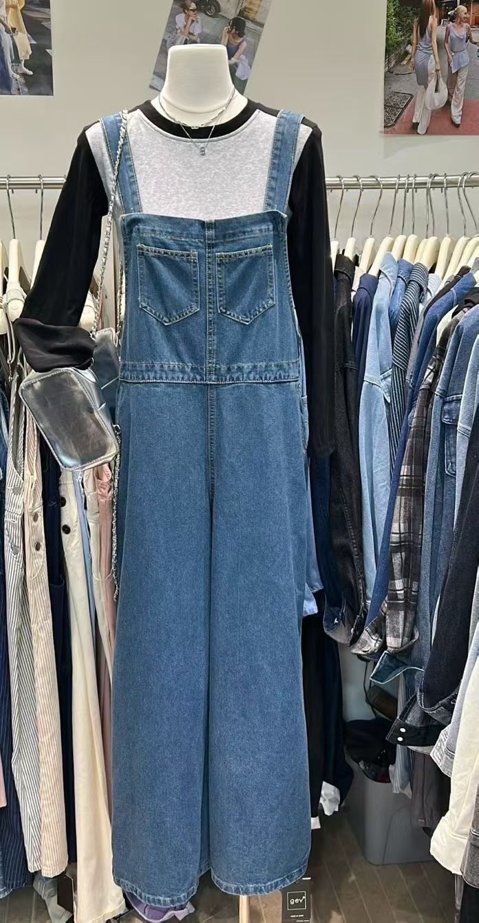 MI5024 雙口袋牛仔工人連身褲