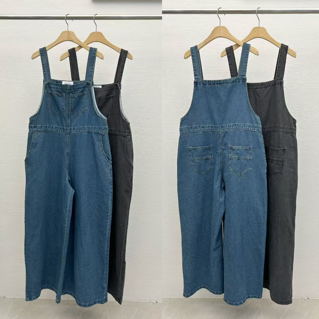 MI5024 雙口袋牛仔工人連身褲