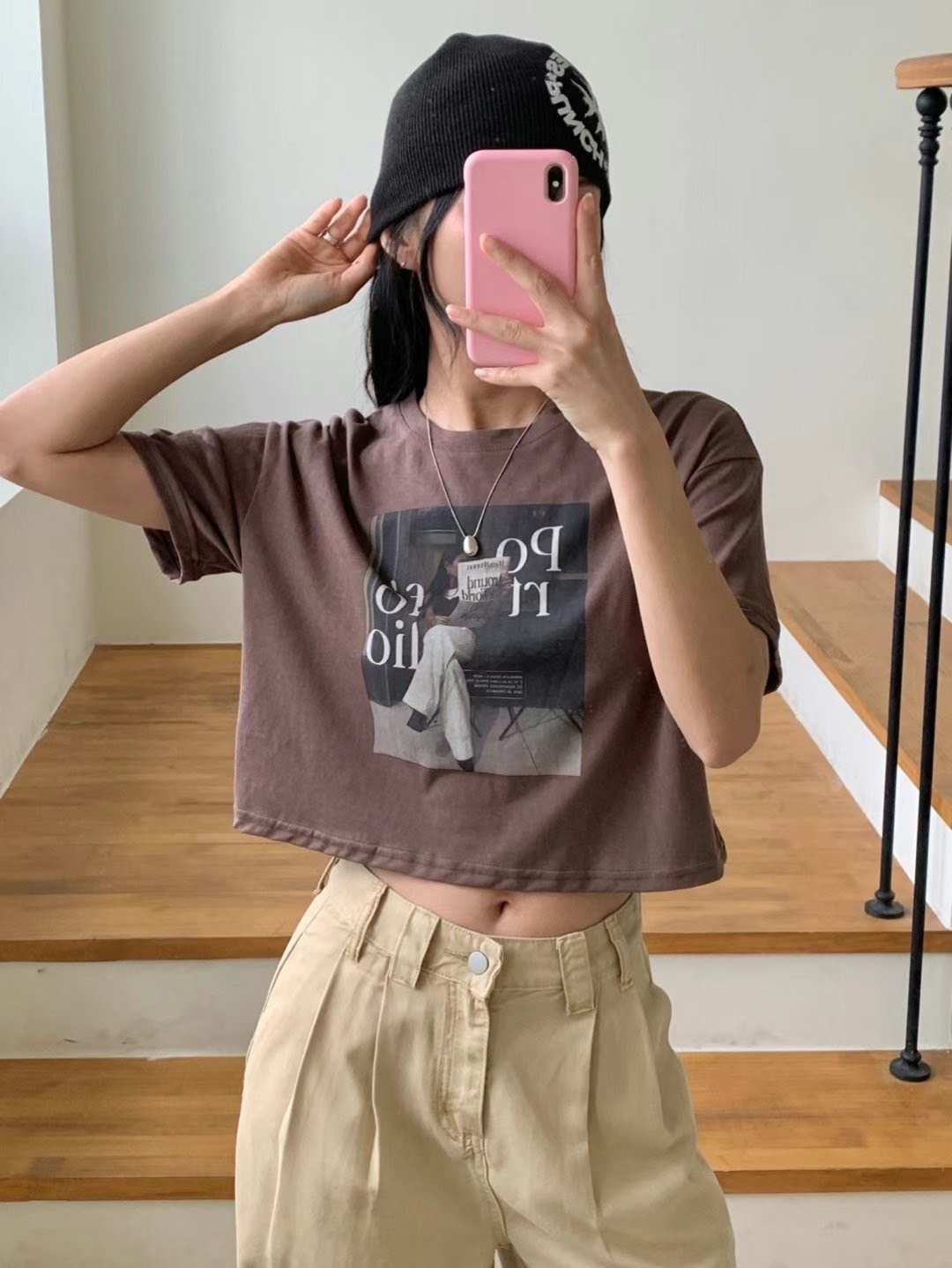 ［預購］🍁08.27早秋新品］💥闆娘ㄉ最愛］🇰🇷正韓圓領透氣竹節棉美式印花T恤（四色）